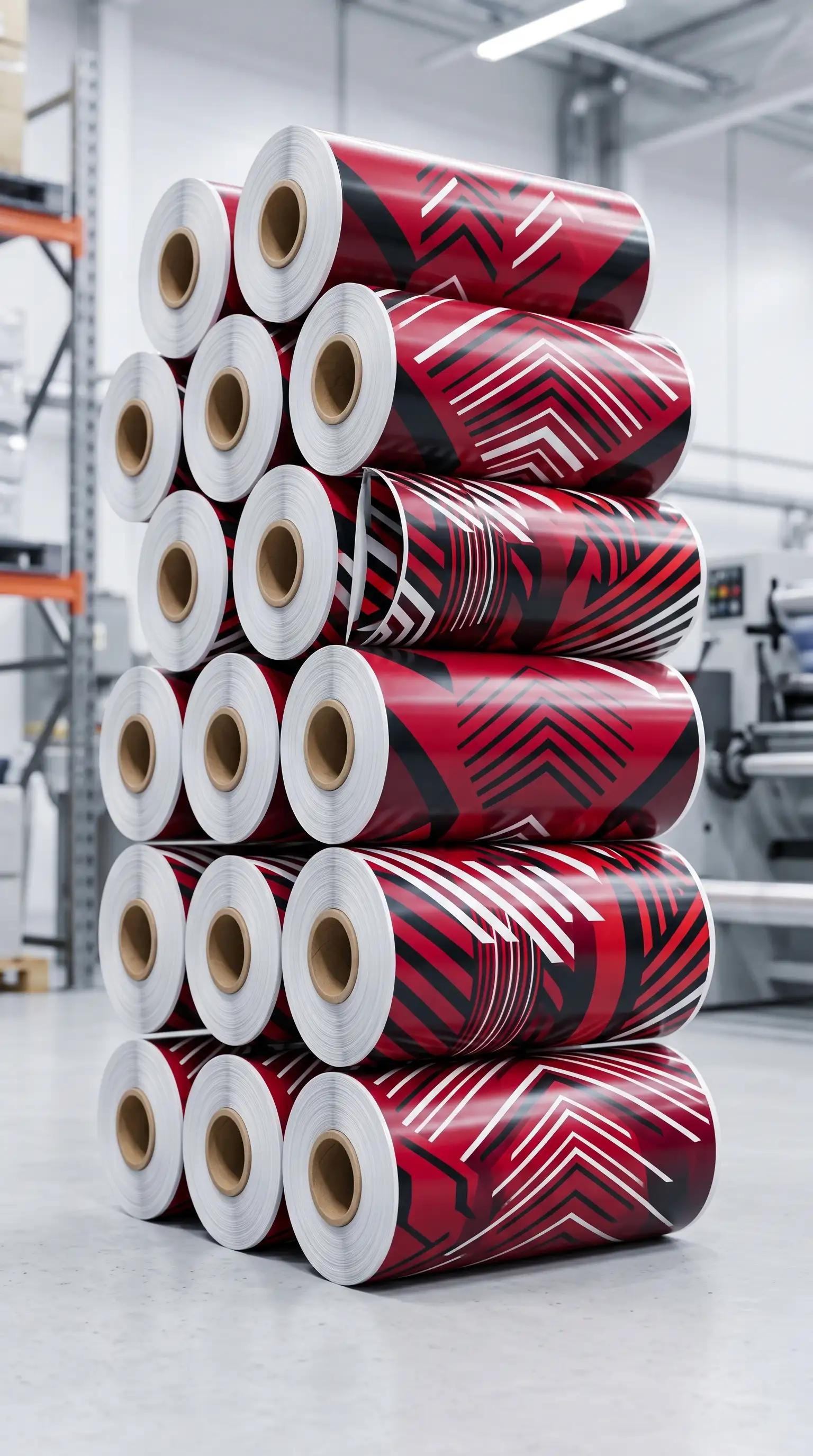 Reel-fed flexible packaging material